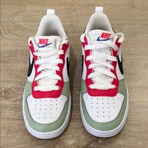 Nike White and Red Athletic Shoes